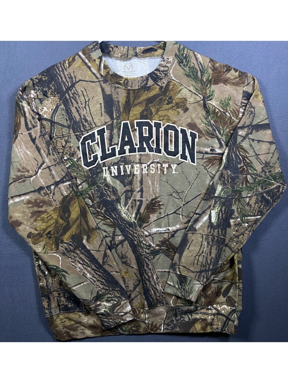 Nwot Realtree Outfitters Game Clarion University Golden Eagles Camo Sweatshirt M